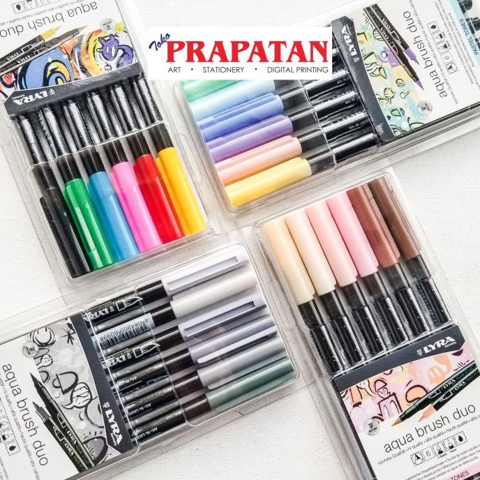 

[[COD]] Lyra Aqua Brush Duo Set 6pcs / Brush Pen BERKUALITAS Kode 1089