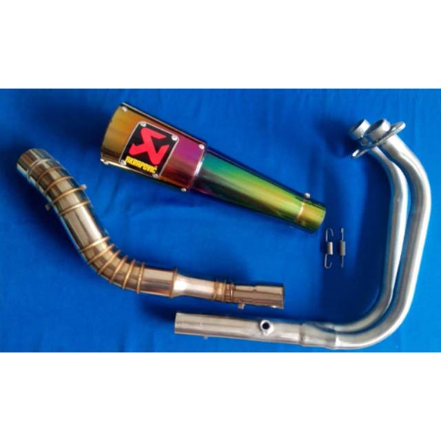 Knalpot akrapovic rainbow pnp ninja 250 fi ninja250 karbu yamha mt25 r25 honda cbr 250