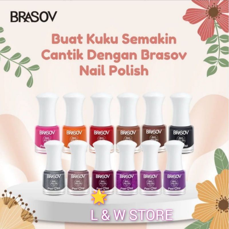 Brasov Kutek Cat Kuku/Nail Polish Peel Off Kutek Halal