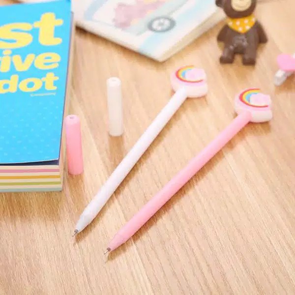 

PULPEN KARAKTER PELANGI CUTE LUCU TINTA GEL BLACK RAINBOW PAW BARU