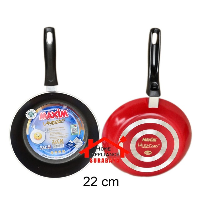 Frypan - Fry Pan Wajan Panci Penggorengan Maxim Teflon Anti Lengket 22CM Valentino 22 CM