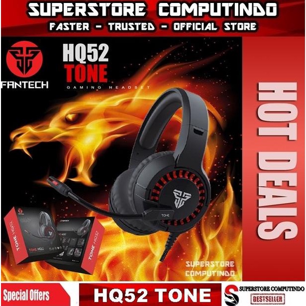 AKSESORIS PC GAMING FANTECH HQ52 TONE GAMING HEADSET BERKUALITAS
