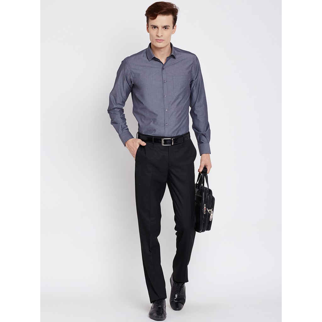 Celana Kerja Kantor Pria Slimfit Warna Hitam