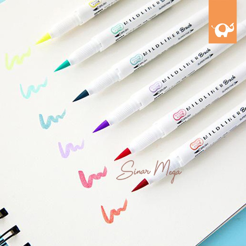 

Zebra Mildliner Brush Pen Pastel Marker Double Ended Highlighter Pastel Lucu Unik Murah