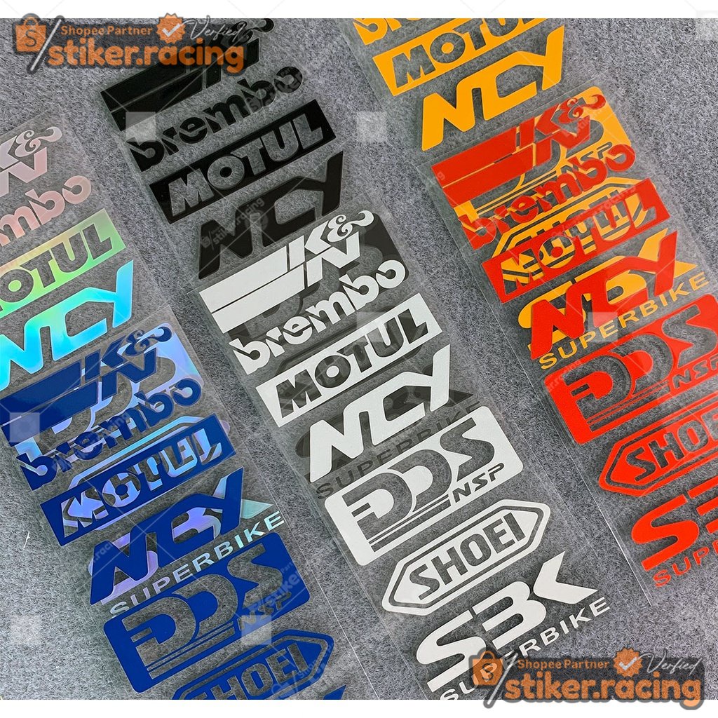 STIKER LOGO RACING SBK 1SET STIKER LOGO RACING 1SET STIKER LOGO RACING SBK 1SET STIKER RACING 1SET