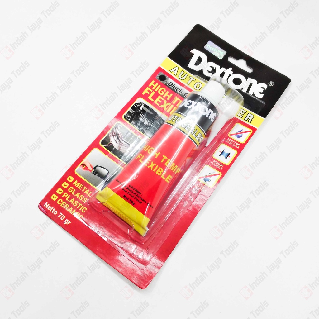 DEXTONE AUTO SEALER 70 GR Silicone Silikon Hitam Black Lem Kaca Rubber