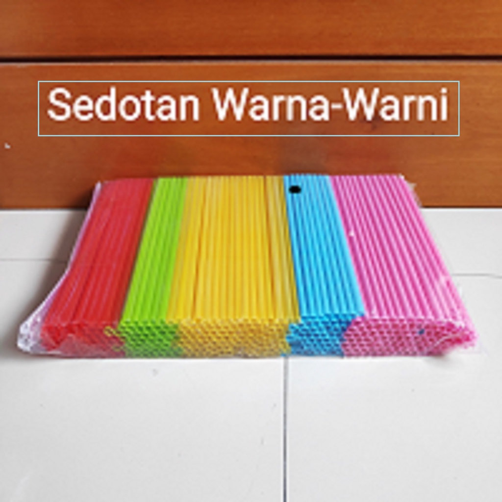 Sedotan | drinking strow panjang 25cm, Sedotan Minuman, Sedotan warna-warni