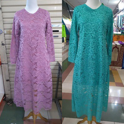 atasan Kebaya Brokat Gamis Kurung Warna Purple