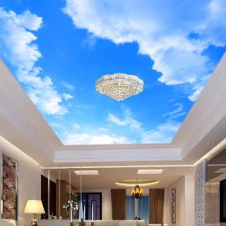 Wallpaper plafon  3D  awan  biru langit harga grosir termurah 