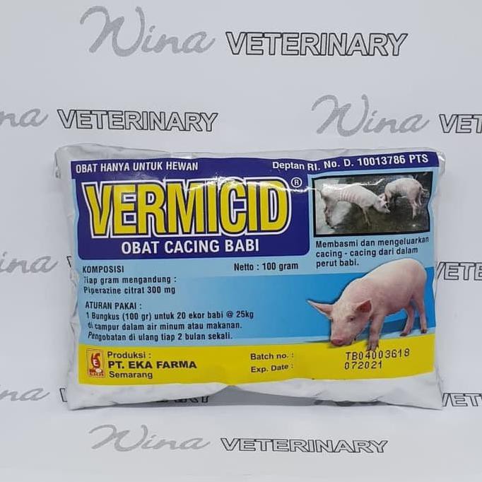 Populer Vermicid 100gr Obat Cacing Babi Eka Farma Shopee Indonesia