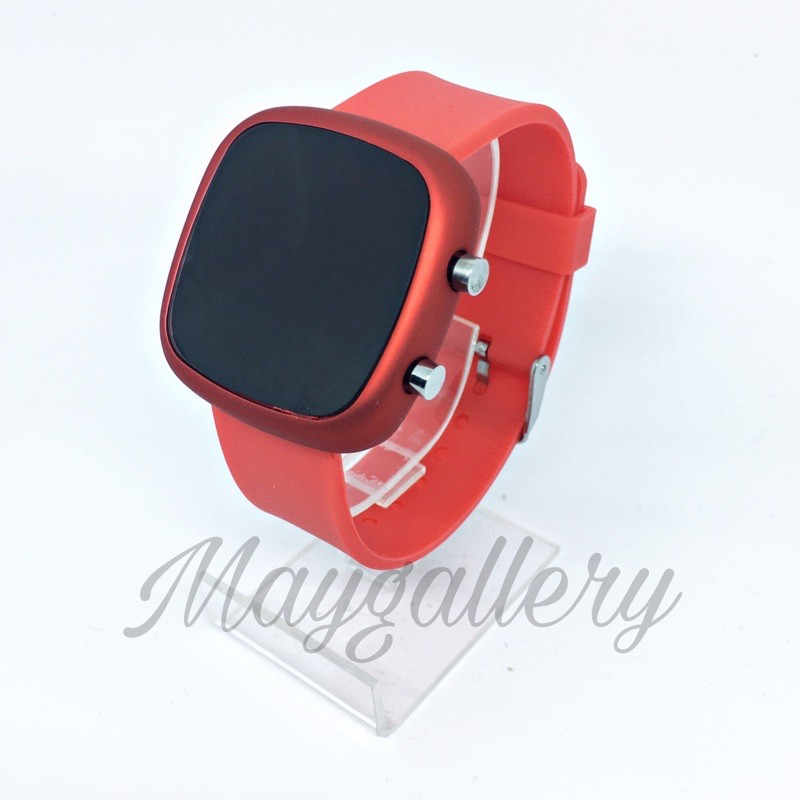 Jam Tangan Led Watch Oval (Free Gift)-Merah