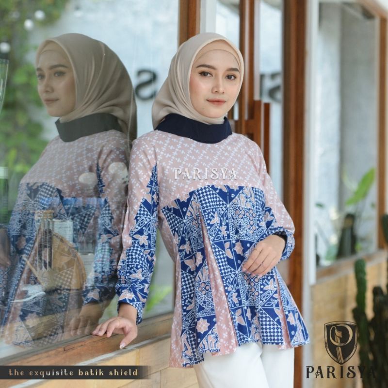 BATIK PARISYA - Nabila  B00053, Blouse Batik Wanita Atasan Batik Wanita