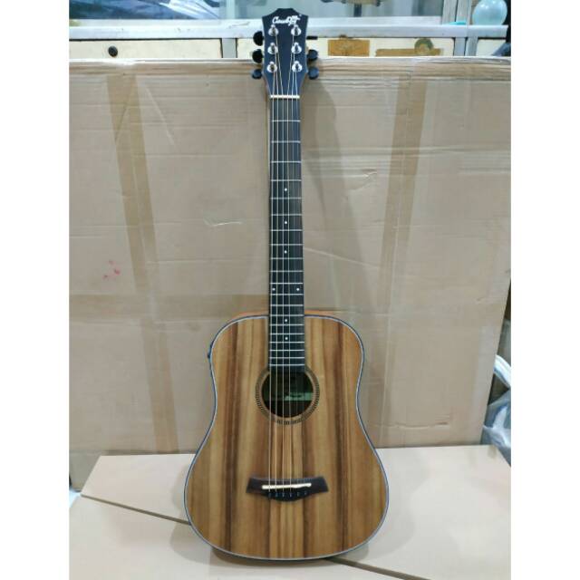 Gitar Akustik Elektrik Cowboy Original Ukuran 3/4 GW-120 NSK Solid Equalizer EQ TUNER Cowboy Murah