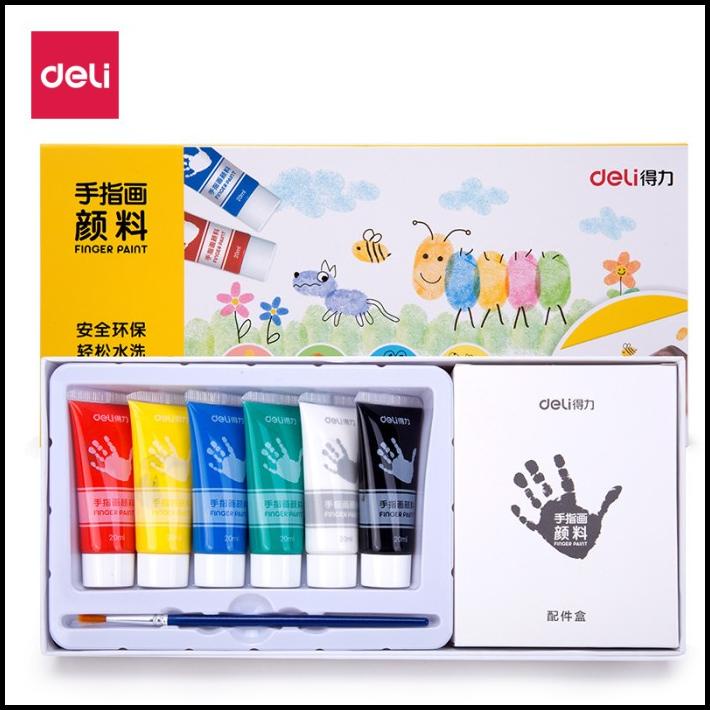 

Deli Washable Finger Paint Cat Air Isi 6 @20Ml 73871