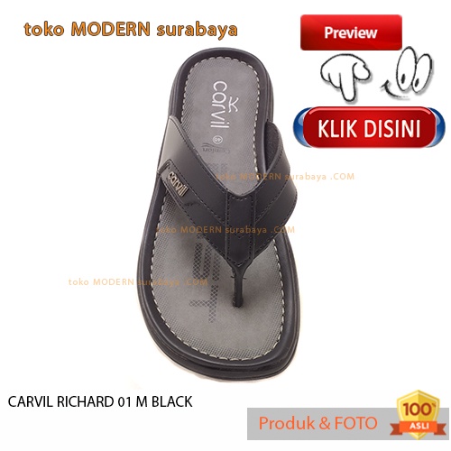 CARVIL RICHARD 01 M BLACK sandal pria casual sandal jepit