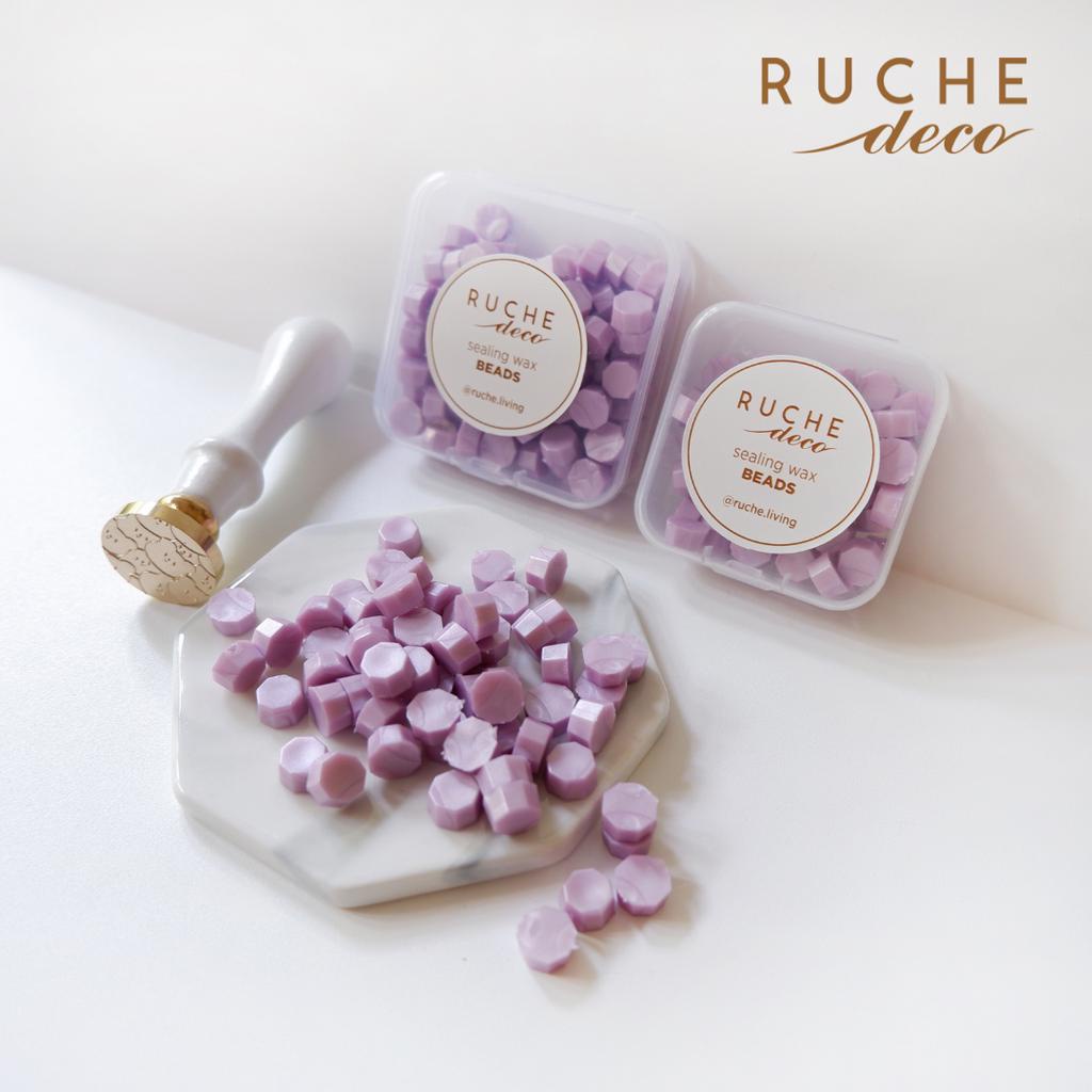 

RUCHE DECO - Seal Wax Beads Metallic (55 - 100 pcs) - seal wax butir / Lilin Seal Wax Stamp / stempel undangan vintage / Wax Seal Stamp Candle