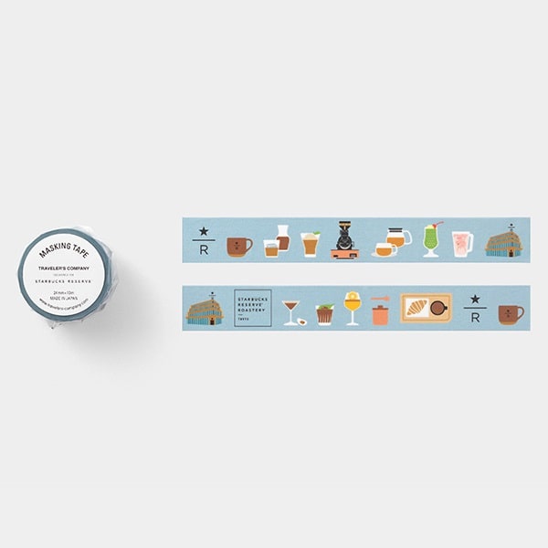 

Washi Sampler 1M - Travelers Factory Starbucks Roastery Masking Tape Blue