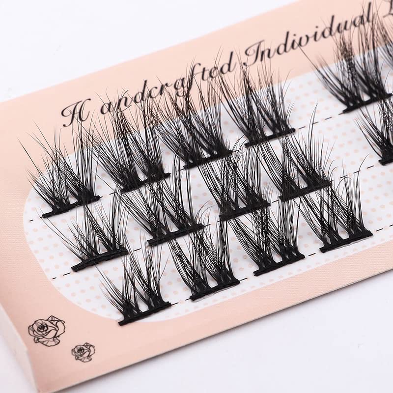 F82 - DIY Eyelashes Extensions Home Grafting 30 Clusters Synthetic Reusable Cotton Band False Eyelashes Natural Look Thick Dense Individual Artificial Volume 3D