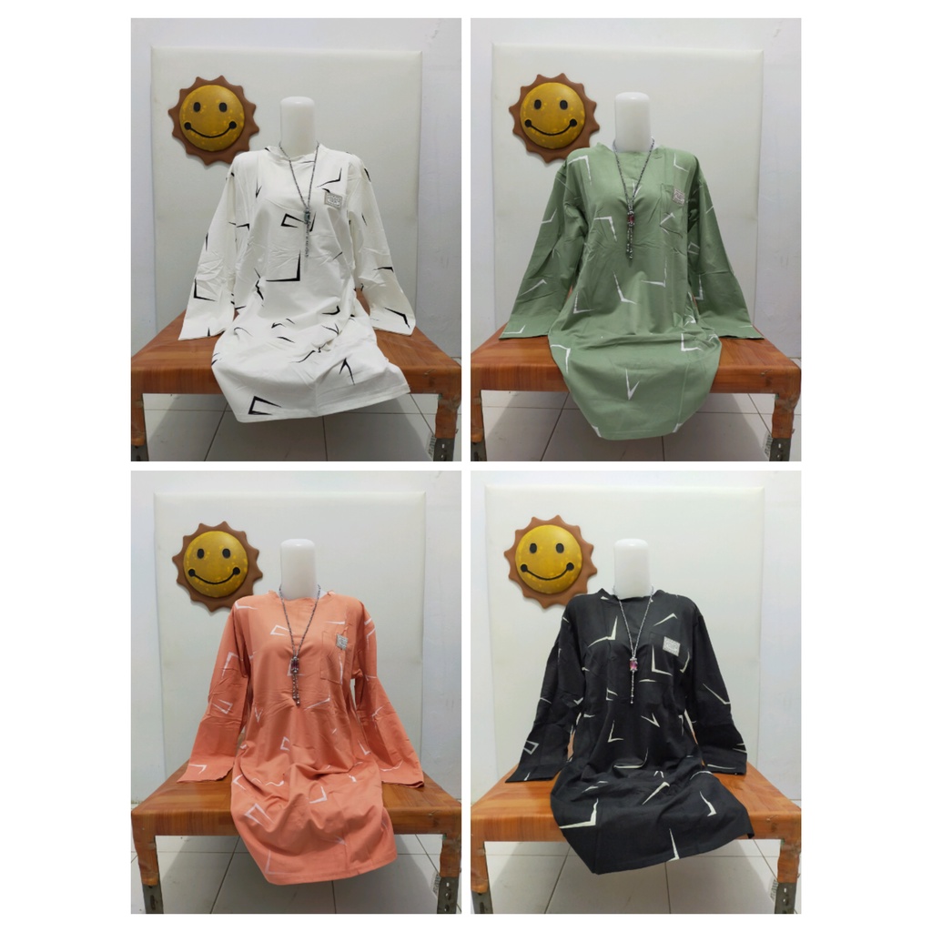 tunik kaos import motif siku 8022