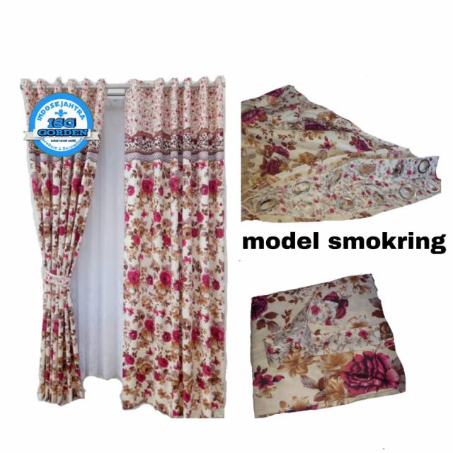 Gorden Jendela Pintu Motif Shabby Chic Warna Coklat Gorden Jendela Pintu Motif Shabby Chic Warna Coklat