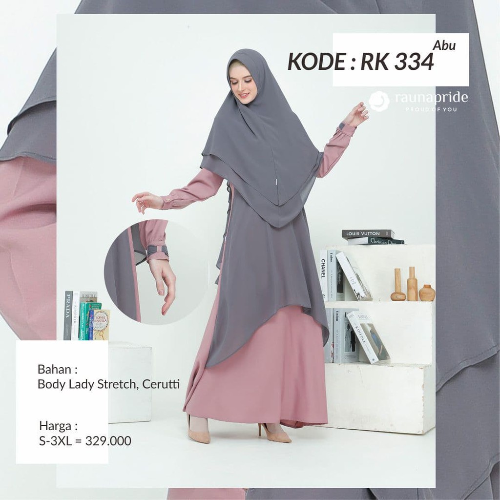Dress Rauna Terbaru / RK - 333 / 334 / Fashion Muslim