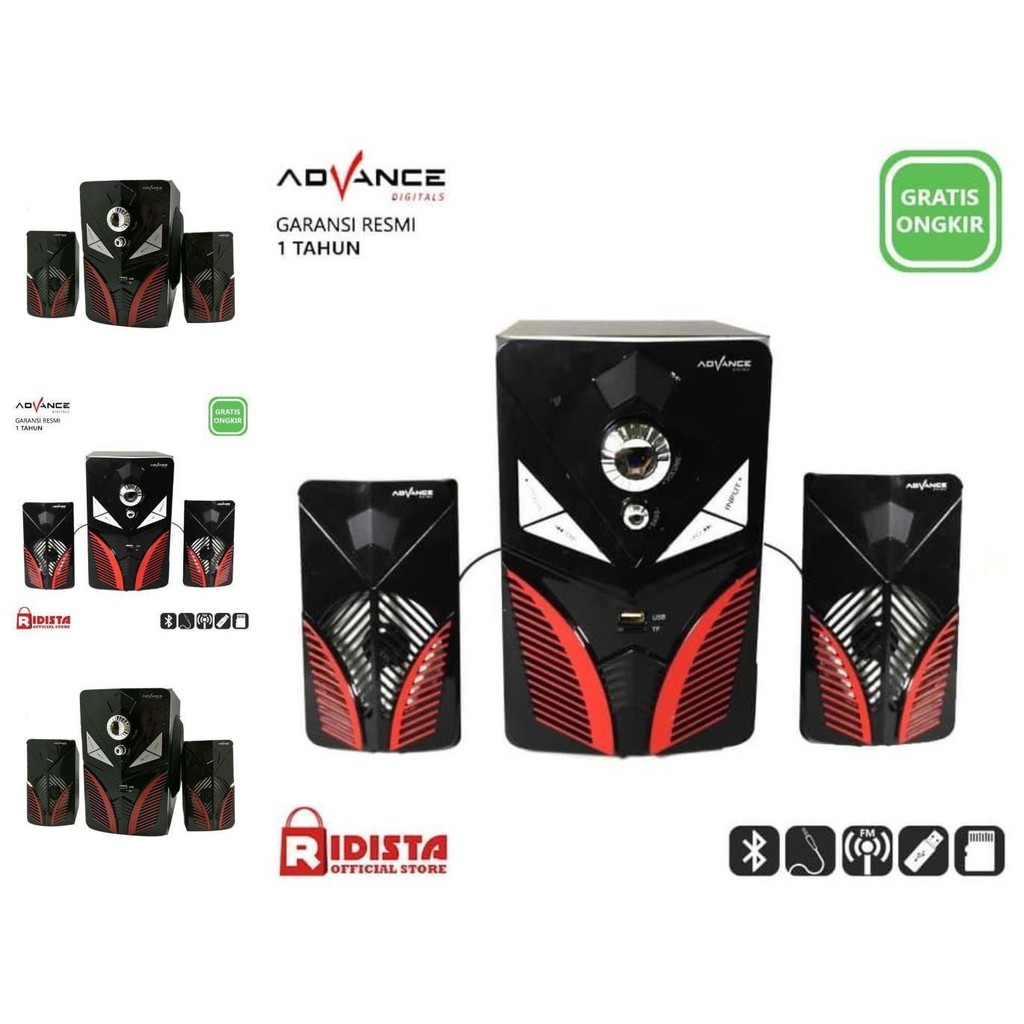 speaker aktif advance m160 bt bluetooth subwoofer bass t414