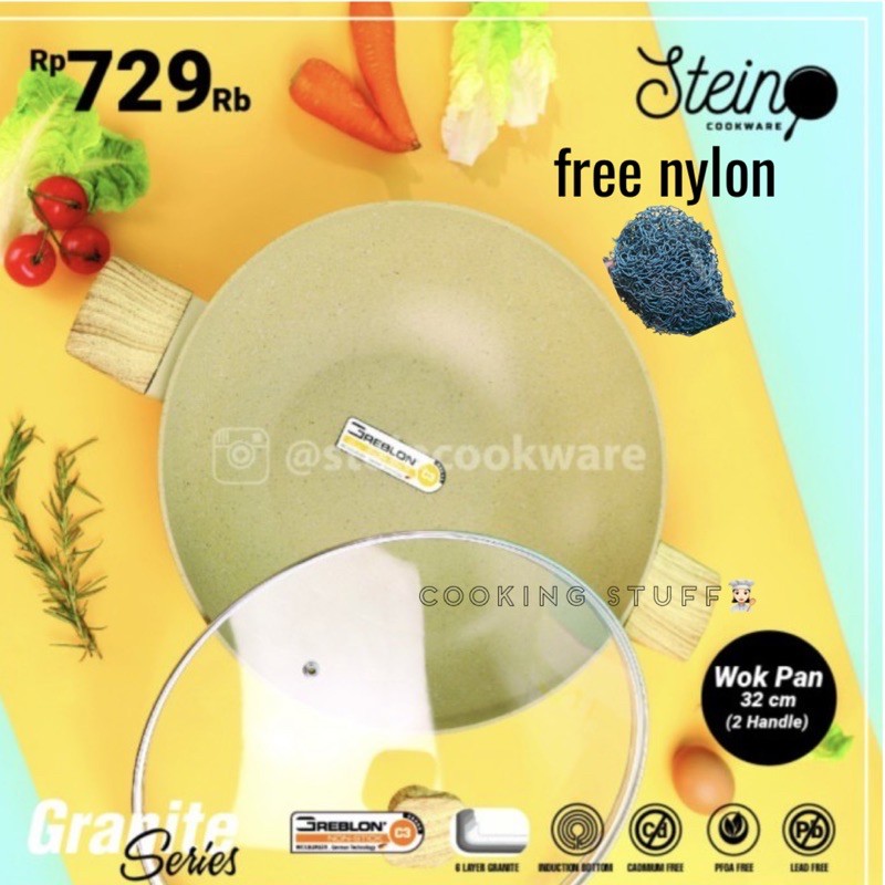 wok pan 32cm steincookware