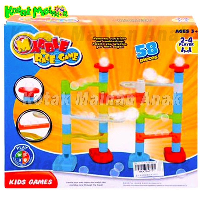  Mainan  Edukasi Anak DIY Set Seluncur Track Marble Run 58 