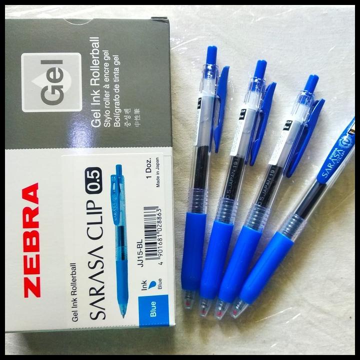 

Ready Pulpen Pen Sarasa Zebra Clip Gell 0.5 0.7 1.0 ( Hitam & Biru) - Biru,