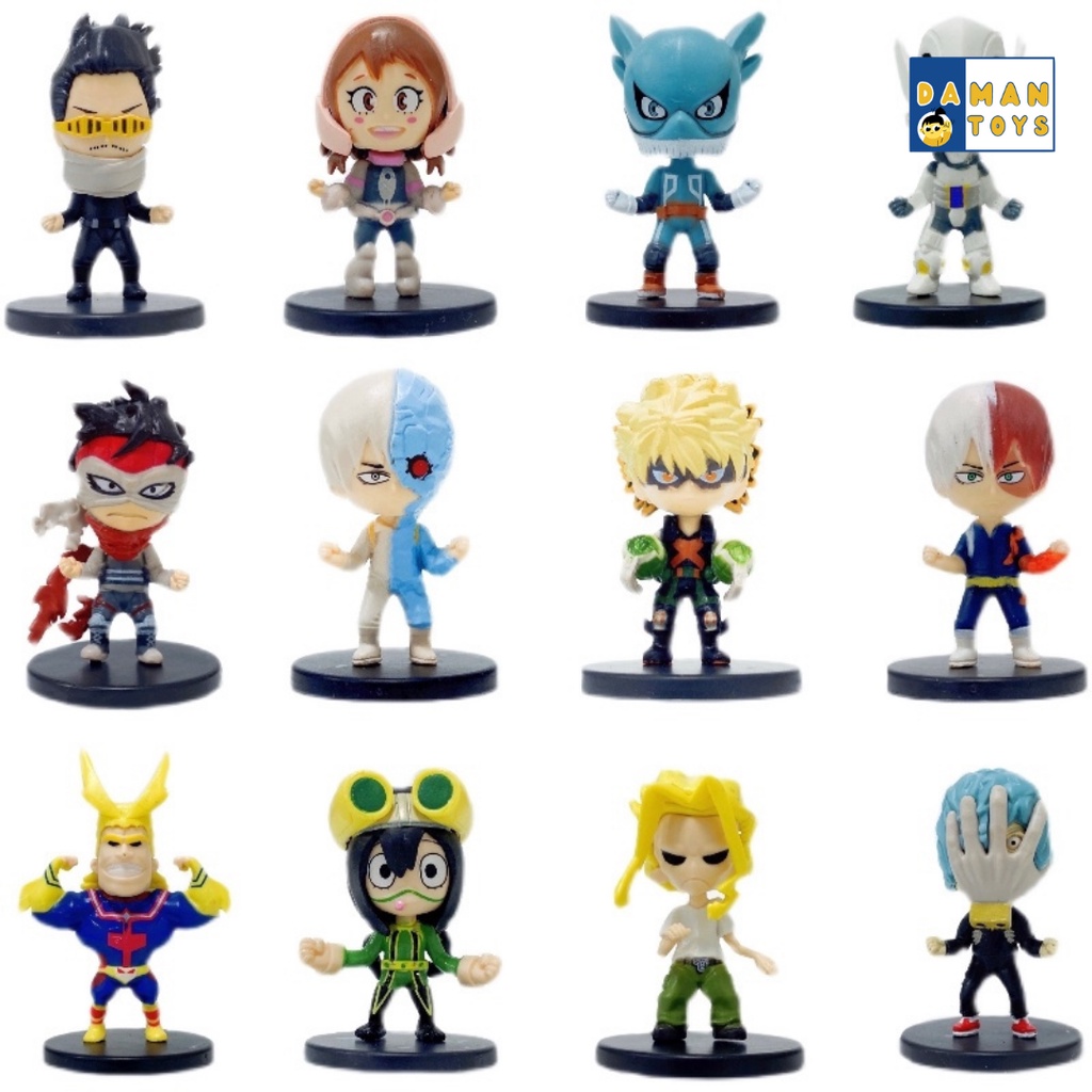 Figure Anime My Hero Academia Anime Mystery Minis 12Pcs Mainan Figur Topper Cake