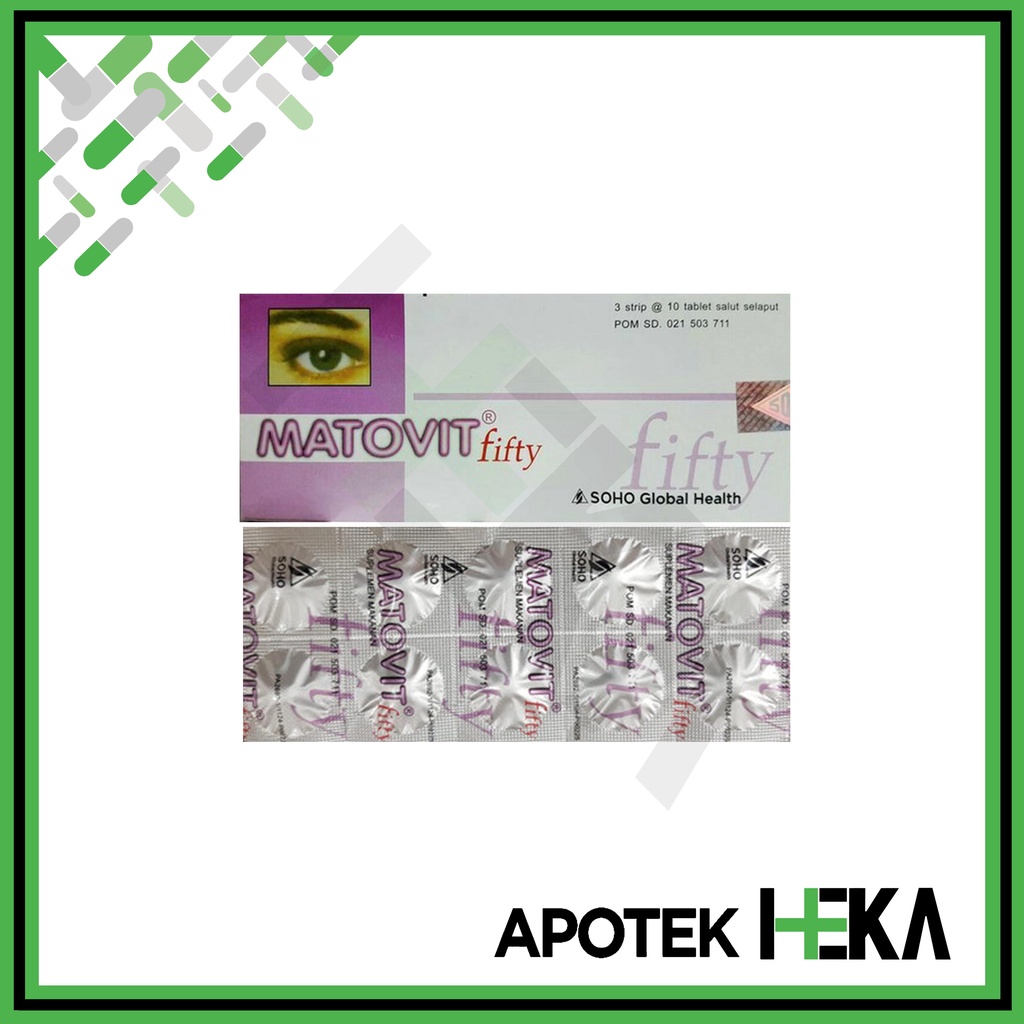 Matovit Fifty Box isi 3x10 Tablet - Suplemen Vitamin Mata (SEMARANG)