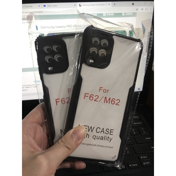 Spigen Fusion TPU Premium Casing Soft Case Bening Bahan Akrilik Samsung F62 / M62