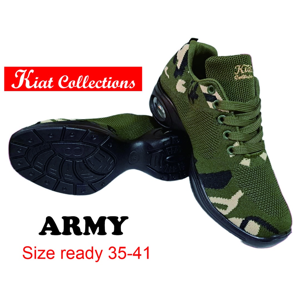 Sepatu Army Wanita Line dance Shoes tari  menari Jogging Senam
