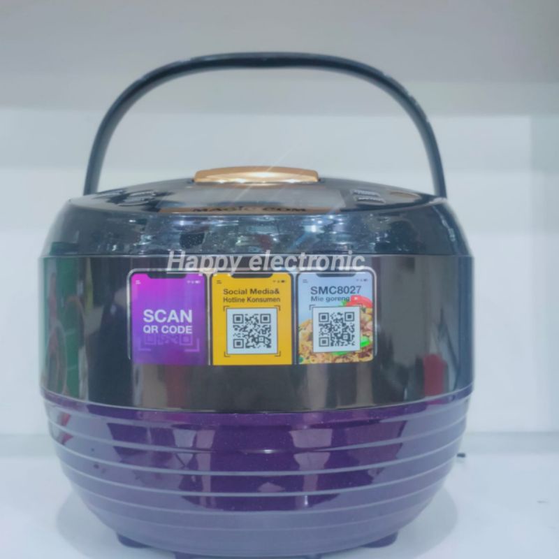 MAGIC COM DIGITAL YONGMA WARNA UNGU SMC 8027 (STOK TERBATAS)