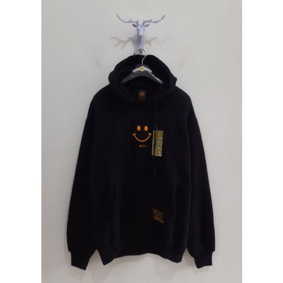 SWEATER HOODIE GM ORIGINAL SMILE HITAM / SWEATER PRIA / HOODIE / SWEATER / HOODIE PRIA / JAKET PRIA