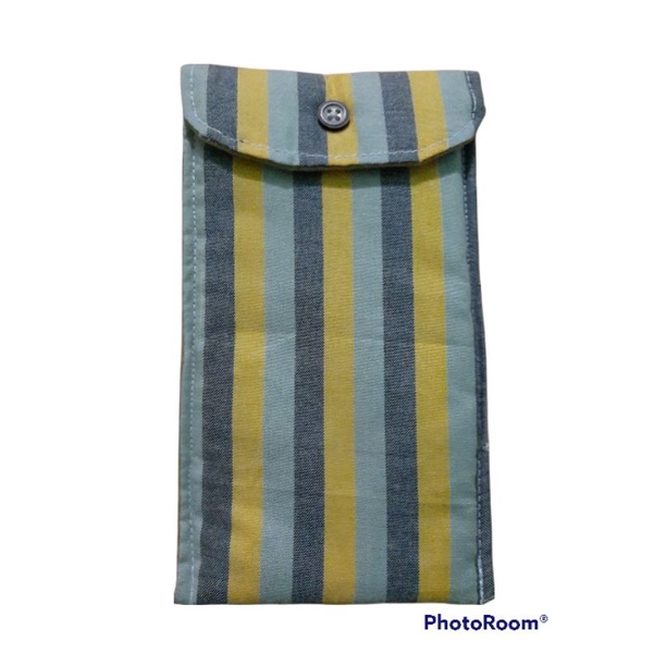 Tempat  HP( samsung J5 2016/ A30s) Kain Katun / Katun x Oxford ( motif salur )