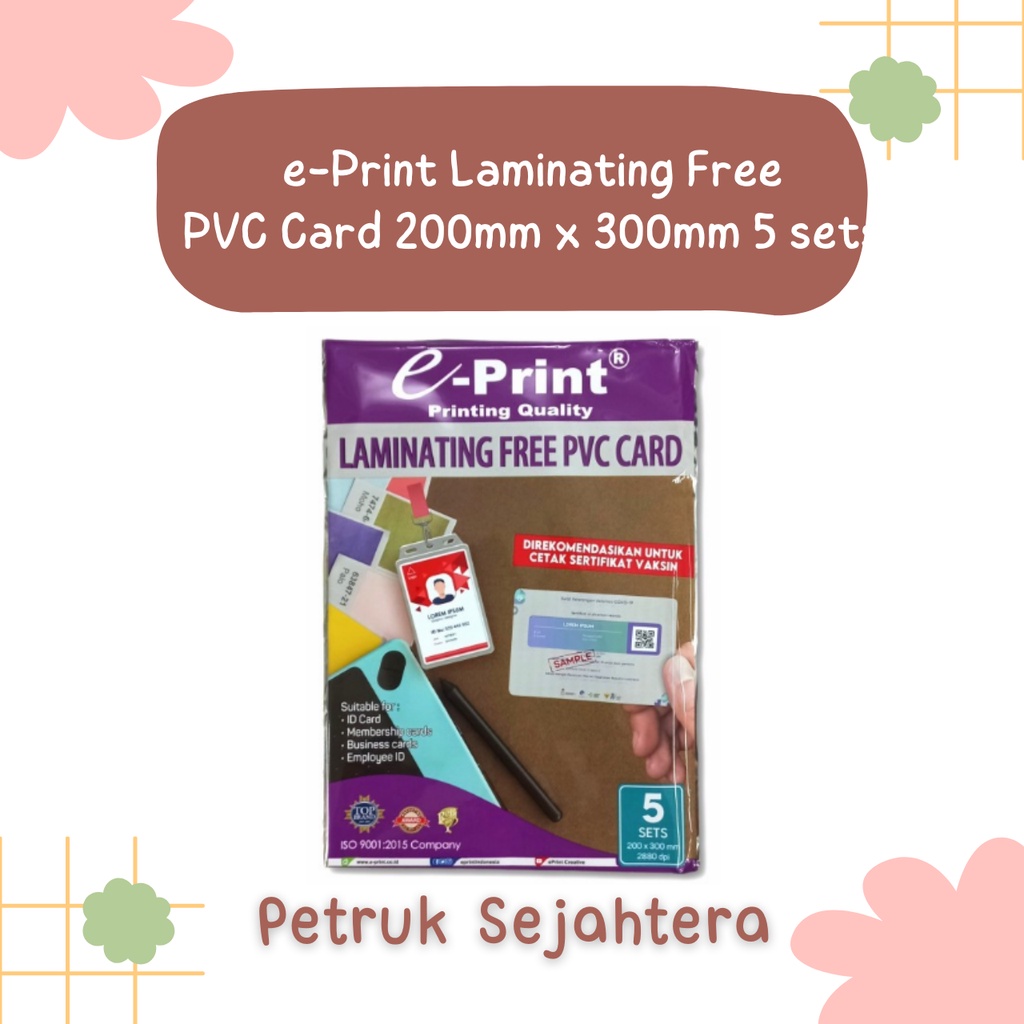 

[PAK] BAHAN ID CARD / KERTAS PVC / LAMINATING EPRINT FREE PVC CARD (5 SET)*