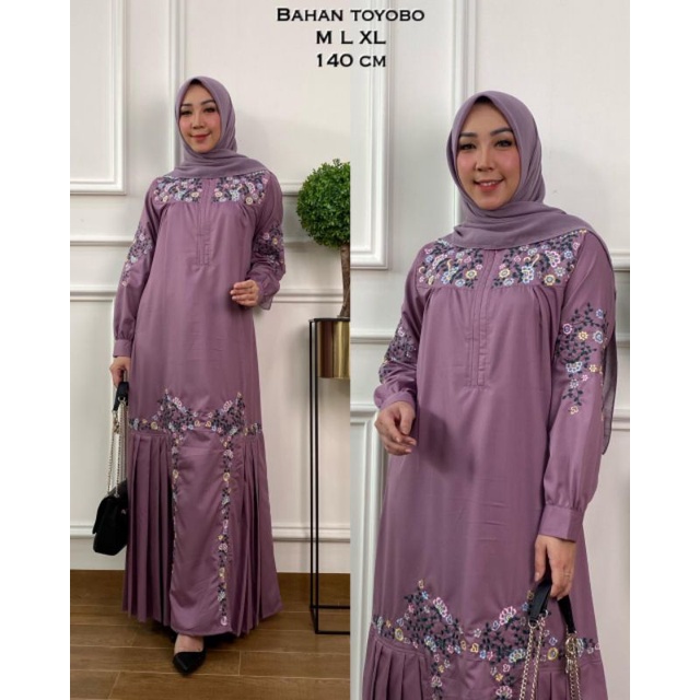 Kasyna_fashion muslim//Gamis daily bordir model terbaru //Gamis Bordir kekinian