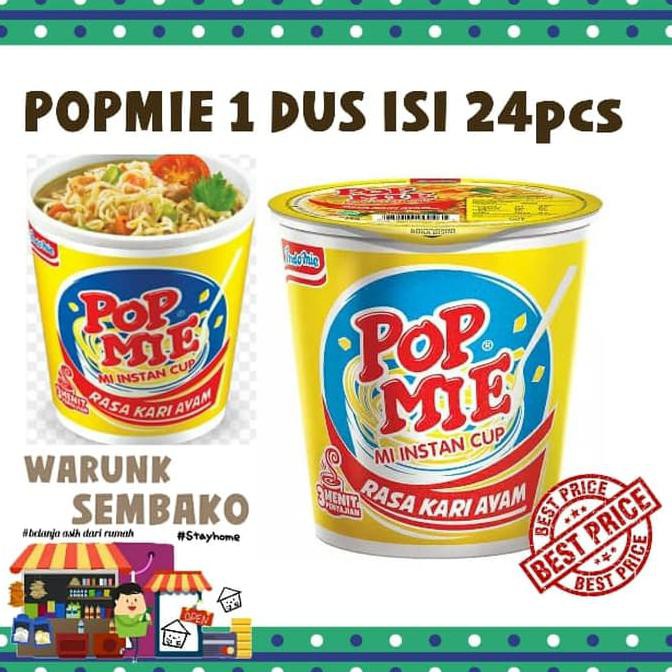 

Terlaris# Mi Instan Popmie Rasa Kari Ayam Jumbo 1 Dus Isi 24