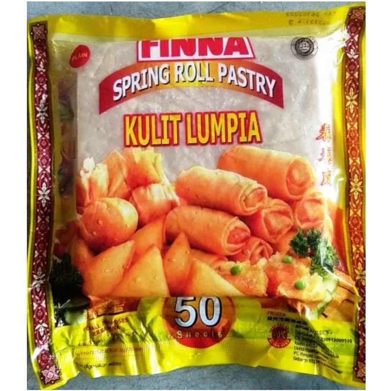 

finna springroll kulit lumpia 12,5×12,5cm isi 50's 250gr