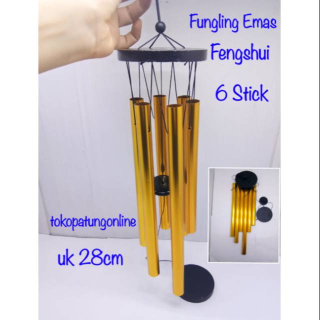 Fungling Lonceng Angin Wind Chime Emas Jumbo BEST SELLER