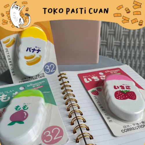 

tipex roll coretion tape karakter buah buahan keperluan anak sekolah keslahan pada tulisan bisa COD tipe x lucu imut fancy termurah