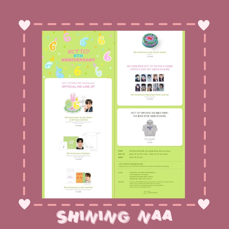 [PO] MD NCT 127 6TH ANNIVERSARY