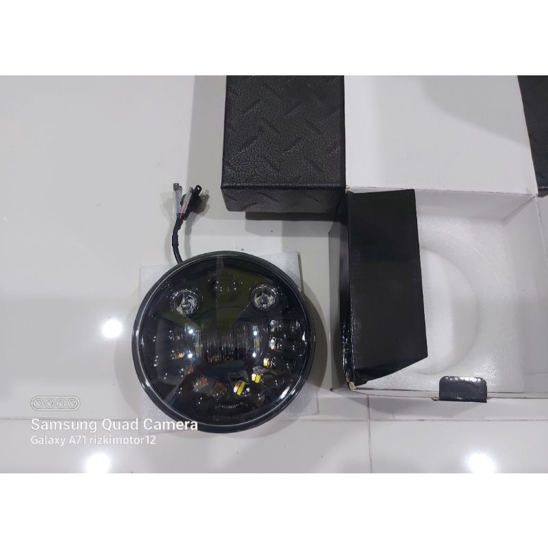 LAMPU DAYMAKER  7 Inch PAKAI SEIN DUS HITAM POLOS ORI