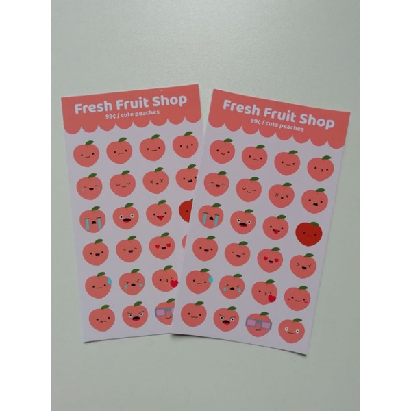 

[ST-S-01] Sticker Cute Peach Stiker Lucu Buah Peach Stickers Peach Cute No Cutting