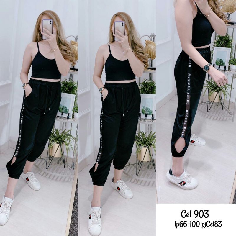 Celana Joger Wanita Import Bahan Jersey 903