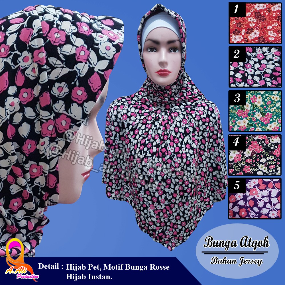  Model Hijab Instan Motif Bunga Tutorial Hijab Terbaru