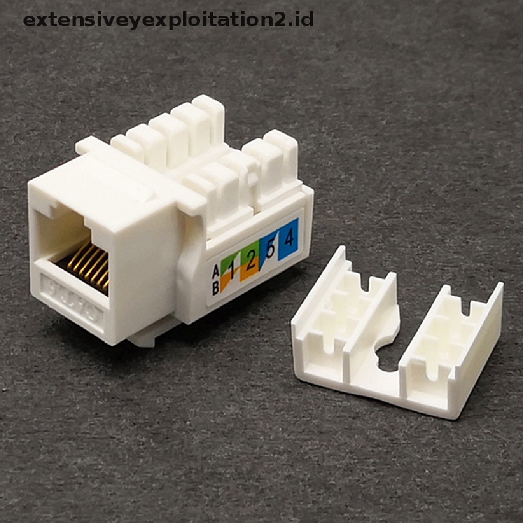 (Hotter) 5pcs Adapter Colokan Jack Eterna Cat6 Rj45 110untuk