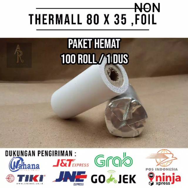 

Thermal 80x35 non foil paket hemat kertas struk kasir