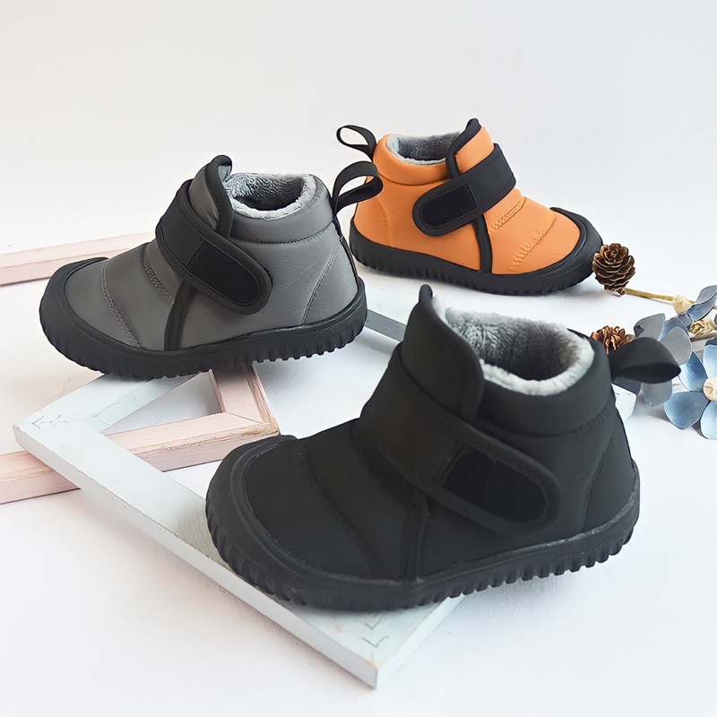 Baby winter boots sepatu bayi musim dingin import hangat water resistant inner fleece bulu anti slip snow shoes anak kecil boot